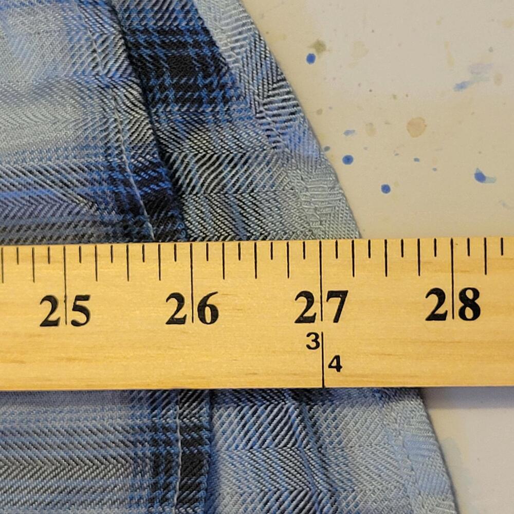 Bass 2 Pack Red Blue Plaid and Stripes Peasant Tops Women Size M - Picture 6 of 8